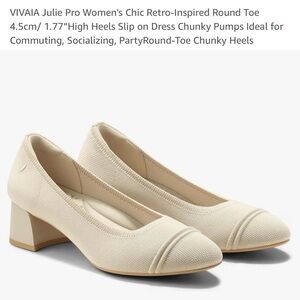 Vivaia Julie Block Heels Cream 37.5